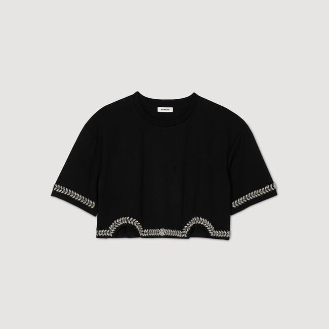 Kort T-shirt met stras